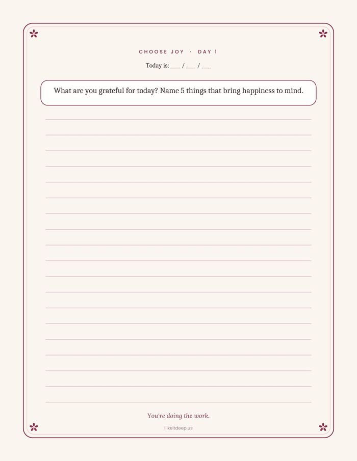 Choose Joy day 1