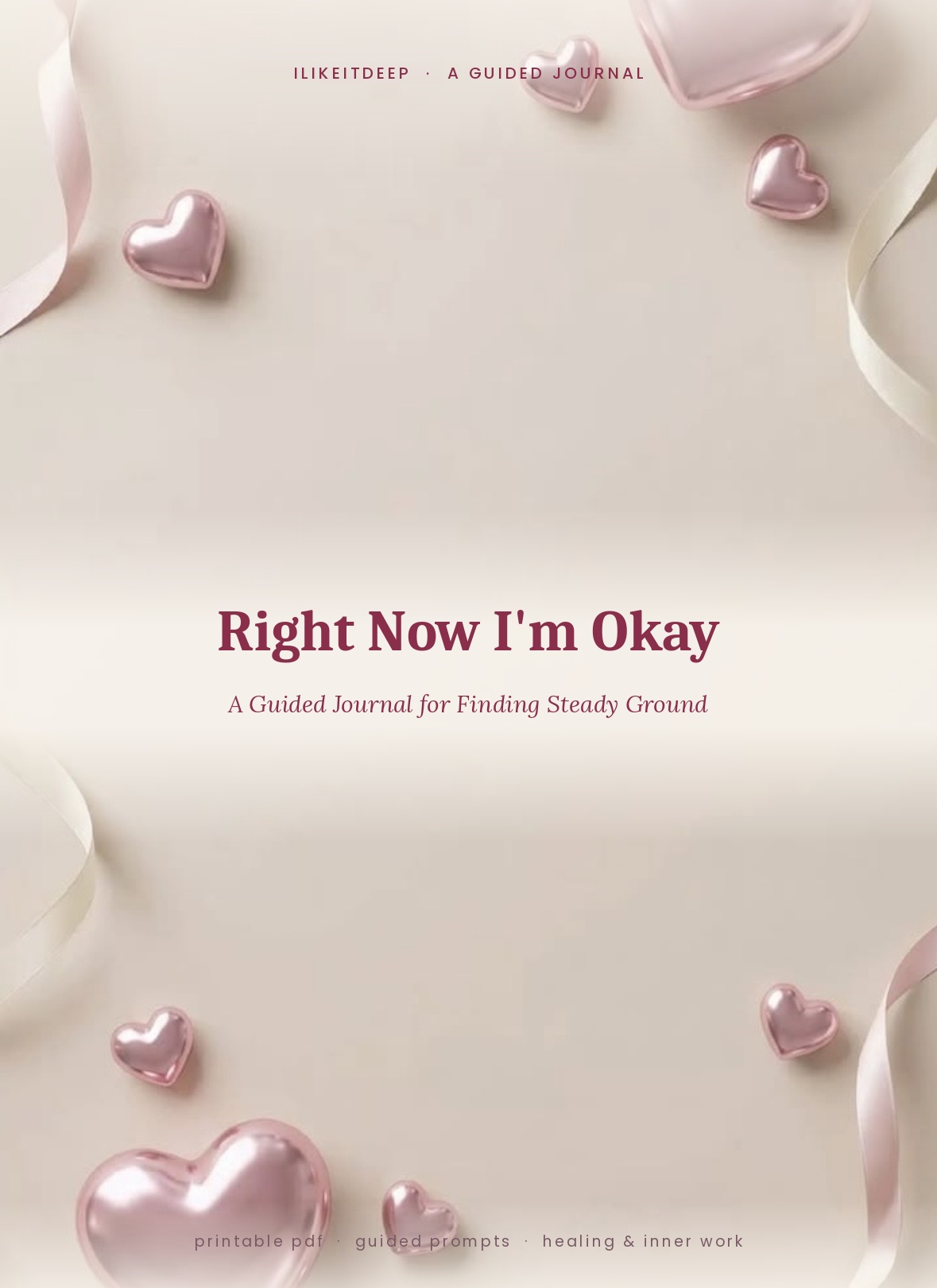 Right Now I'm Okay journal cover