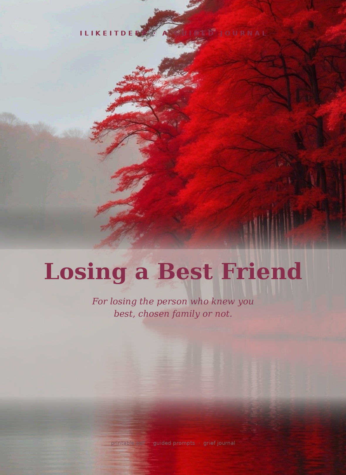 Losing a Best Friend journal cover