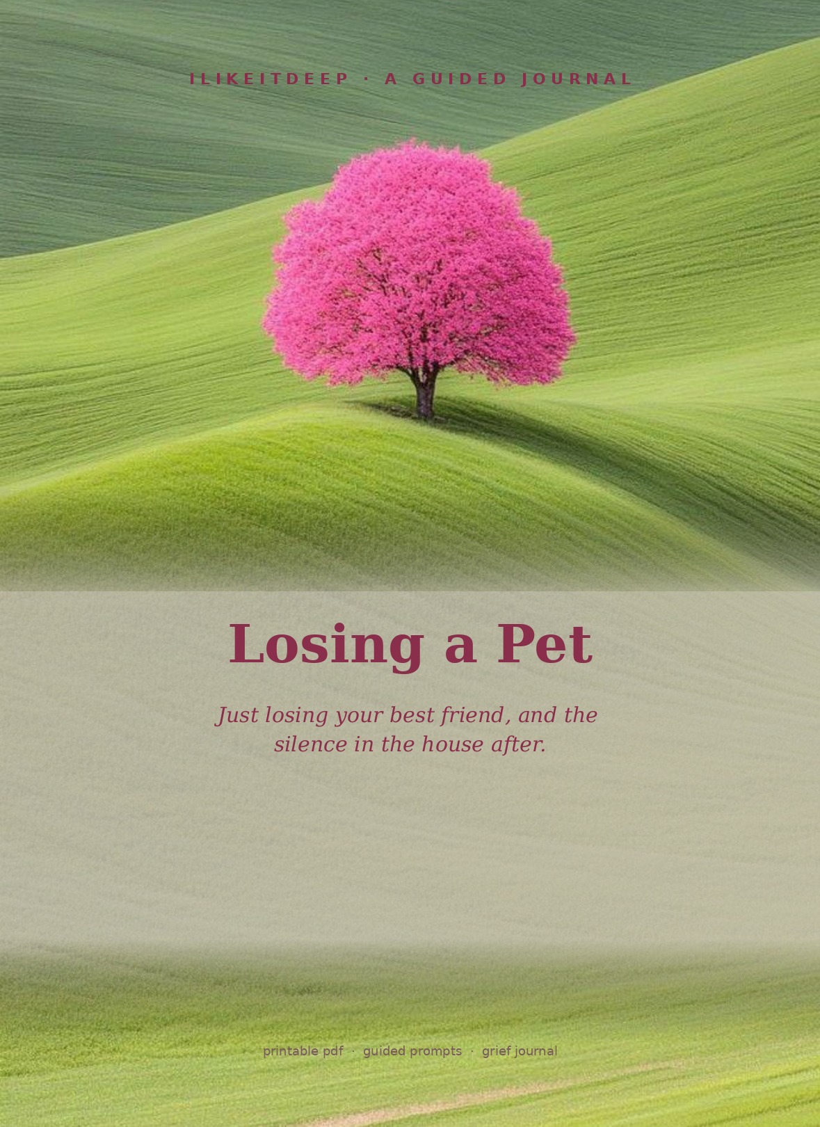 Losing a Pet journal cover
