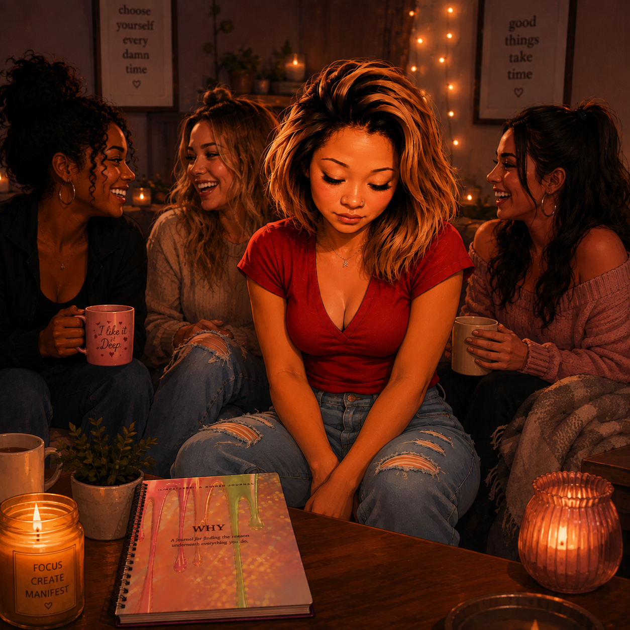 Feeling disconnected in a room full of friends